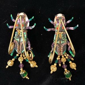 Firefly Lunch at the Ritz clip on earrings